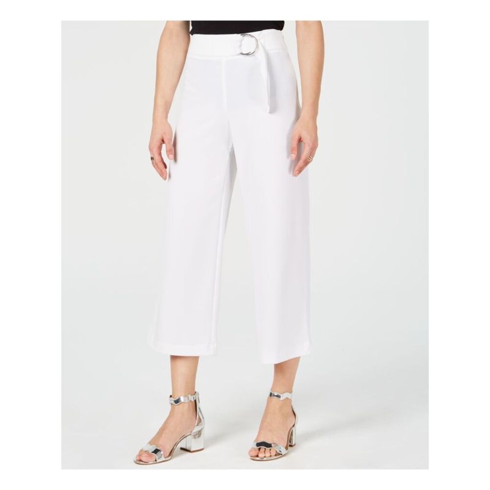 NWT INC Womens White Capri Jeans Size: 8